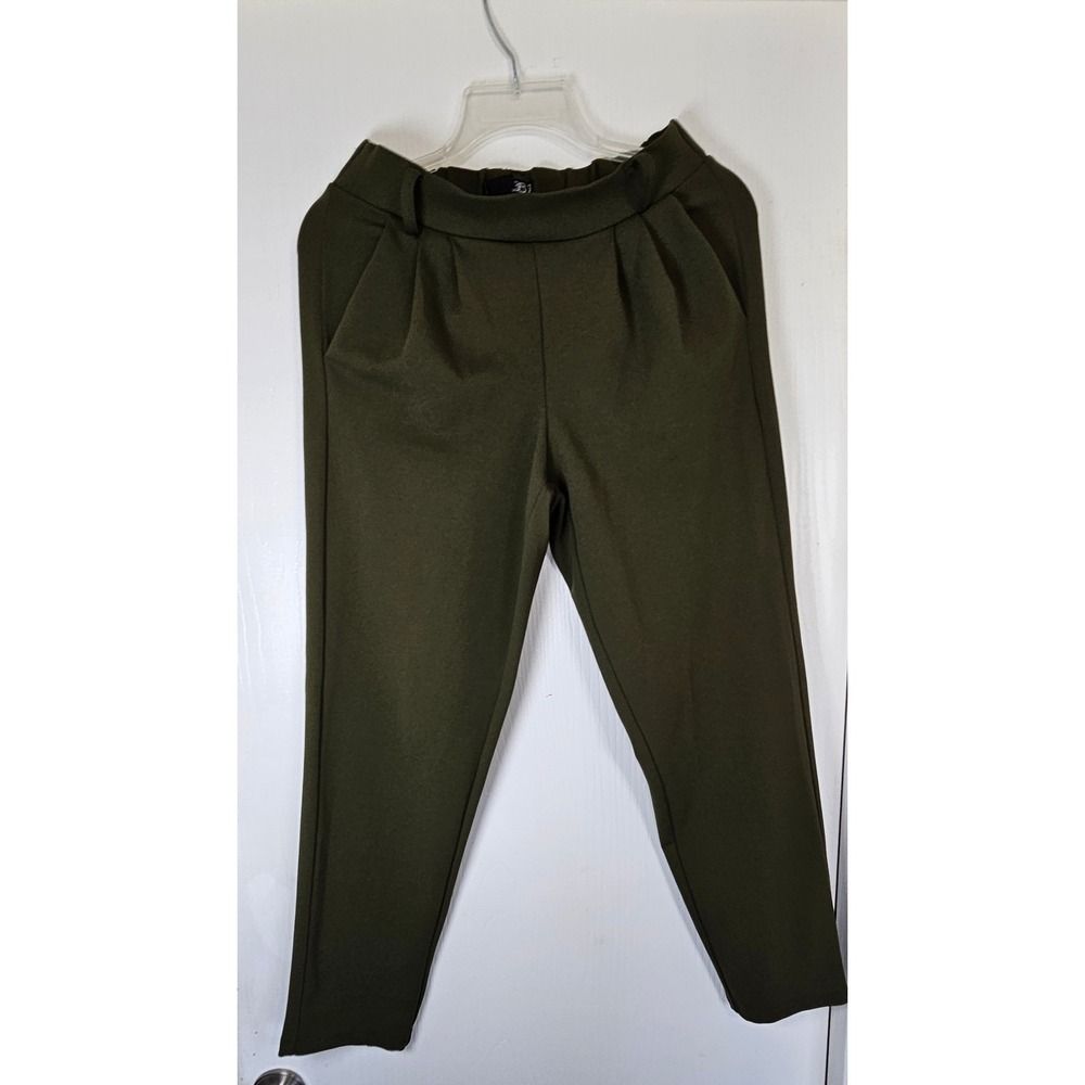 Lot of 2 Womens Dress Pants BBJ Los Angeles Olive Green & Funyyzo Black Size MP
